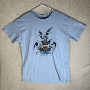 Hypland YuGiOh Shirt Adult Large Blue Eyes White Dragon Graphic Tee Short Sleeve